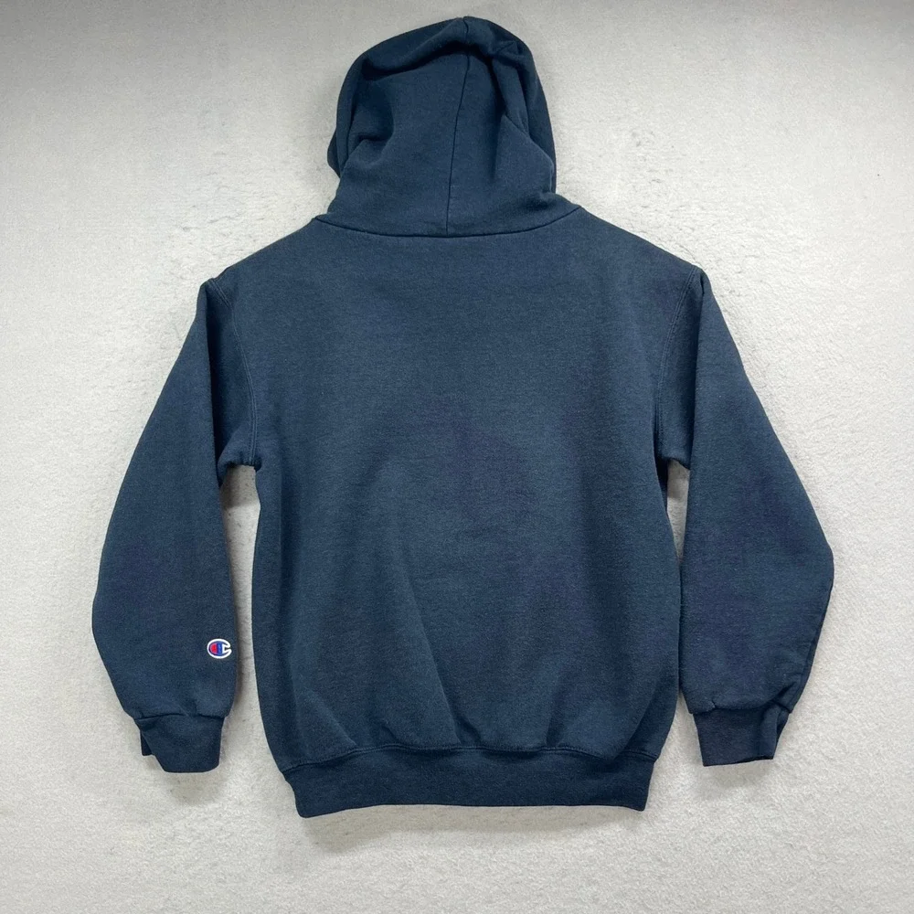 US Navy Champion Hoodie Kids Medium 7-8 Blue Naval Academy Pullover Sweatshirt